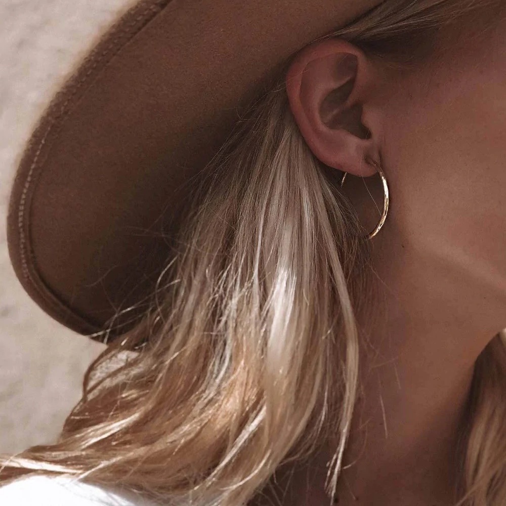 James Michelle Vintage Hoop Earrings - Medium